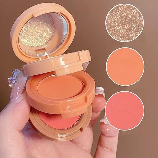 Hudamoji | Compact 3-in-1 Blusher & Highlighter