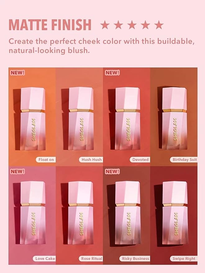 Radiant-Glow Matte Liquid Rouge Pack of 4