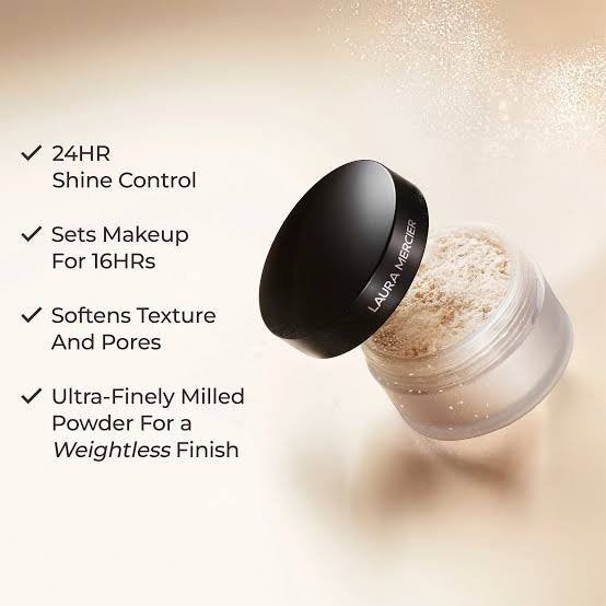LAURA MERCIER LOOSE SETTING FACE POWDER TRANSLUCENT.