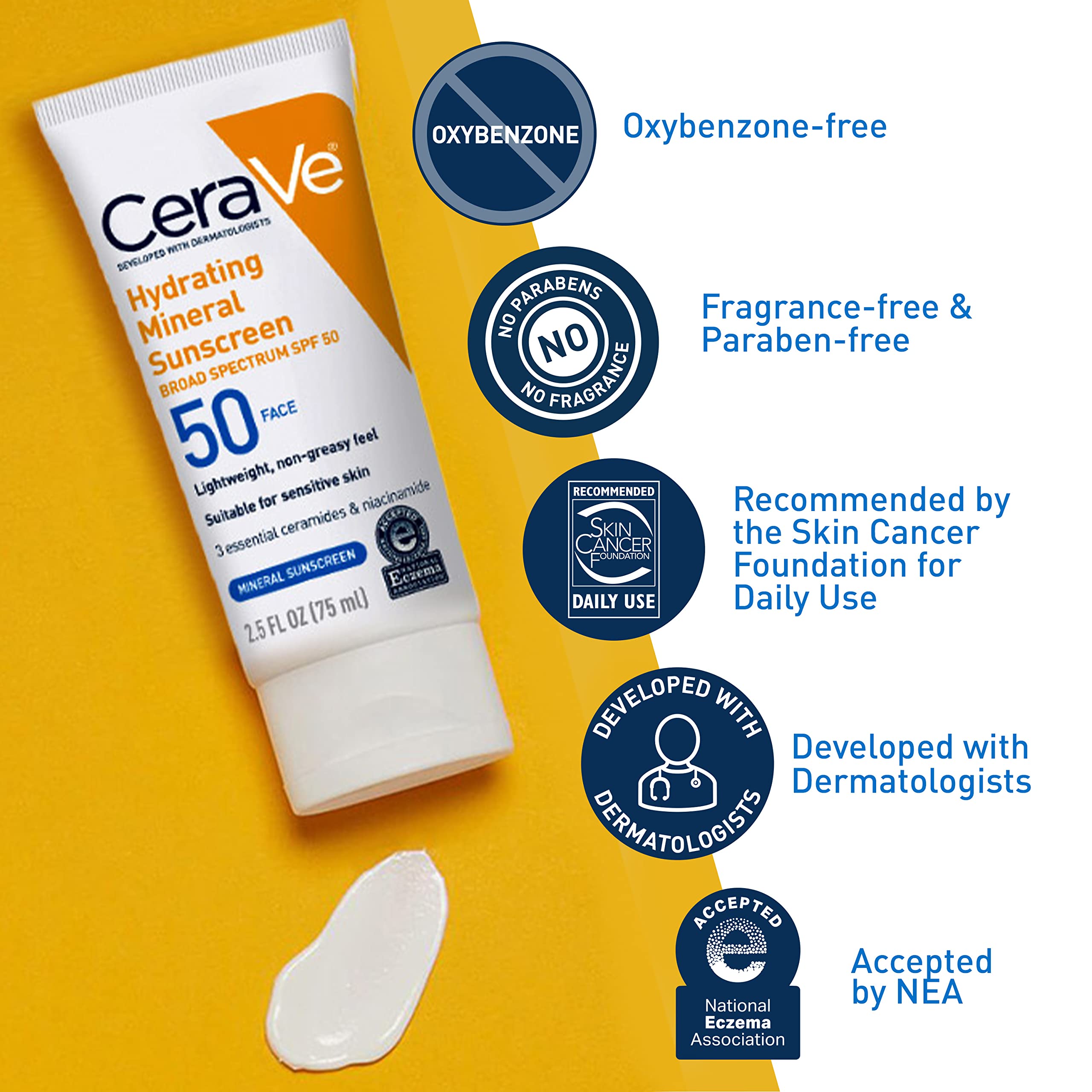 SPF 50 Hydrating Mineral Sunscreen for Face